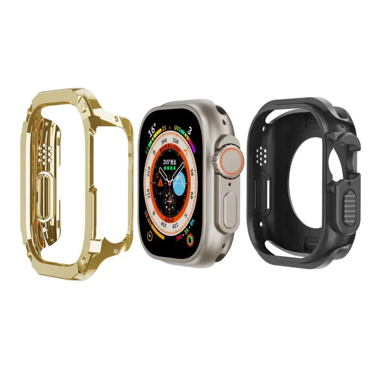 2 合 1 PC 混合 TPU 防護錶殼，適用於 Apple Watch Series 6 / 5 / 4 / SE 44mm，適用於 Apple Watch Series 6 / 5 / 4 / SE 40mm，適用於 Apple Watch Ultra 3 / 2 / 1 49mm，適用於 Apple Watch Series 9 / 8 / 7 45mm，適用於 Apple Watch Series 9 / 8 / 7 41mm