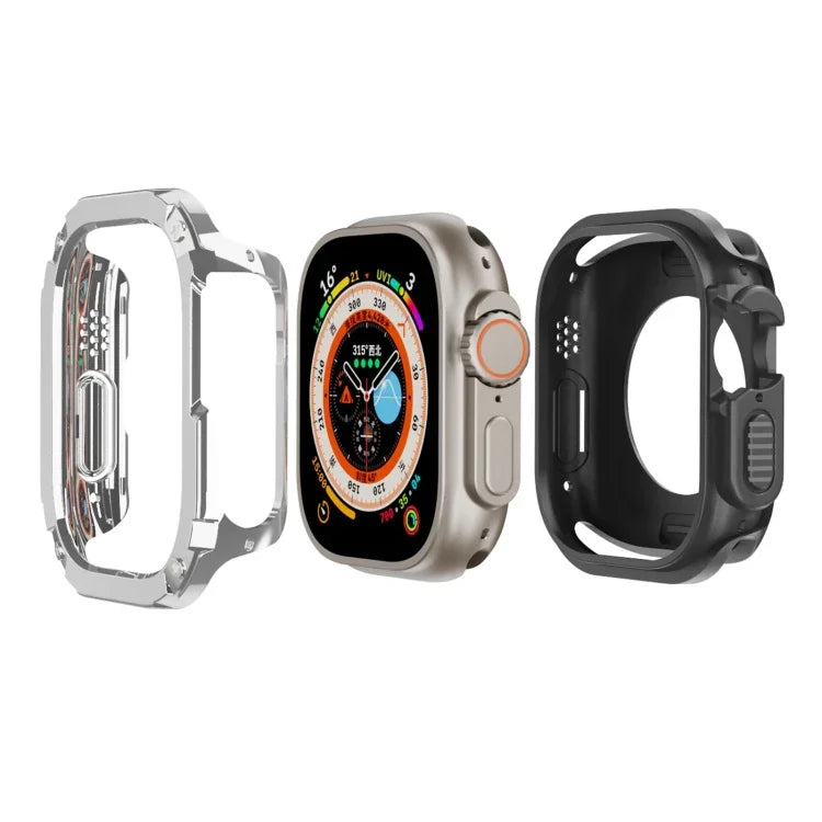 2 合 1 PC 混合 TPU 防護錶殼，適用於 Apple Watch Series 6 / 5 / 4 / SE 44mm，適用於 Apple Watch Series 6 / 5 / 4 / SE 40mm，適用於 Apple Watch Ultra 3 / 2 / 1 49mm，適用於 Apple Watch Series 9 / 8 / 7 45mm，適用於 Apple Watch Series 9 / 8 / 7 41mm