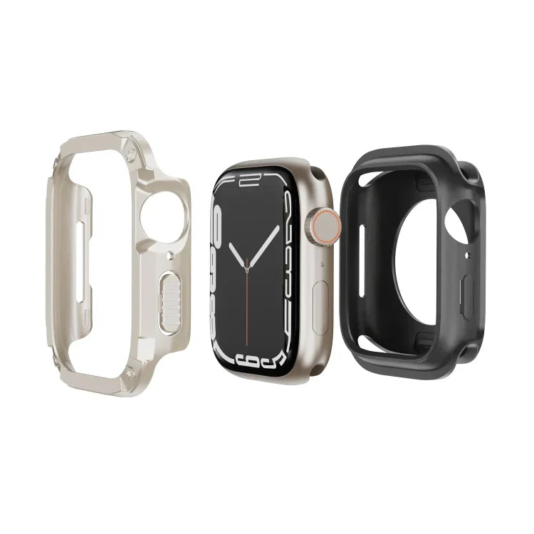 2 合 1 PC 混合 TPU 防護錶殼，適用於 Apple Watch Series 6 / 5 / 4 / SE 44mm，適用於 Apple Watch Series 6 / 5 / 4 / SE 40mm，適用於 Apple Watch Ultra 3 / 2 / 1 49mm，適用於 Apple Watch Series 9 / 8 / 7 45mm，適用於 Apple Watch Series 9 / 8 / 7 41mm