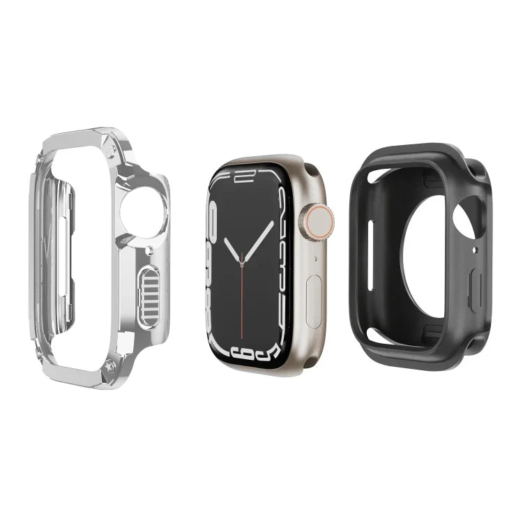 2 合 1 PC 混合 TPU 防護錶殼，適用於 Apple Watch Series 6 / 5 / 4 / SE 44mm，適用於 Apple Watch Series 6 / 5 / 4 / SE 40mm，適用於 Apple Watch Ultra 3 / 2 / 1 49mm，適用於 Apple Watch Series 9 / 8 / 7 45mm，適用於 Apple Watch Series 9 / 8 / 7 41mm