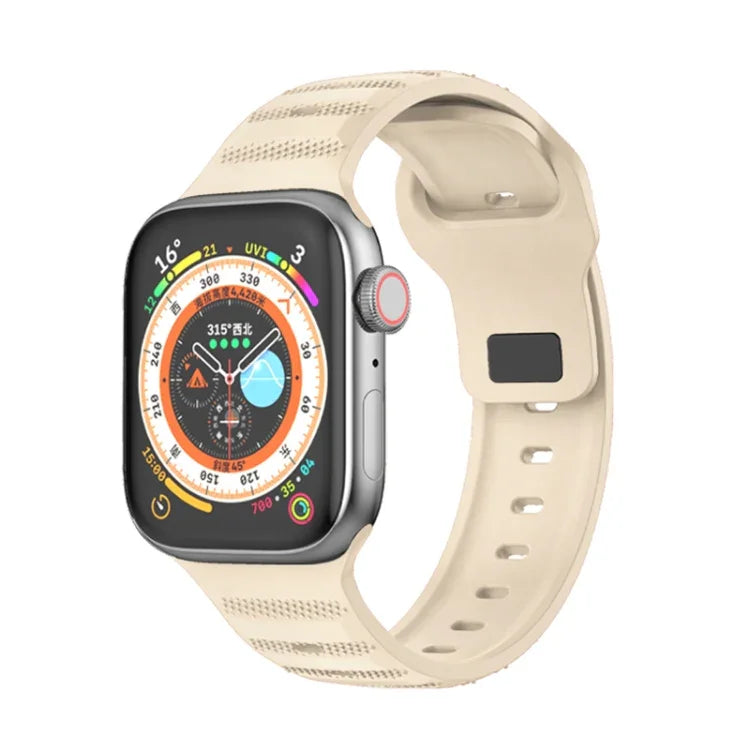 點狀紋理氟橡膠錶帶，適用於 Apple Watch 42mm，Apple Watch 38mm