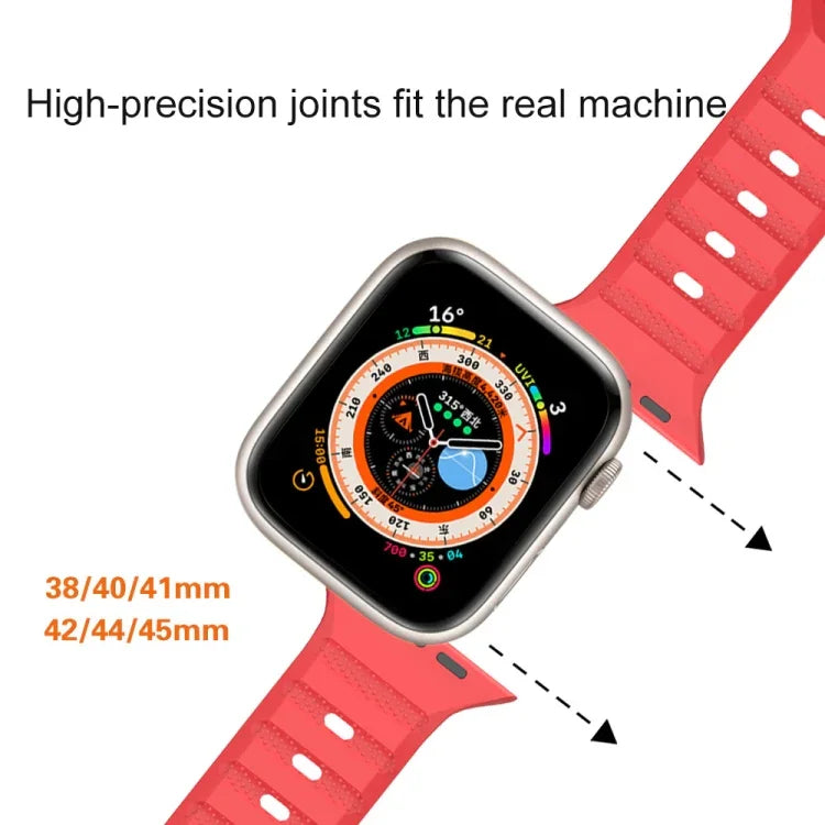 點狀紋理氟橡膠錶帶，適用於 Apple Watch 42mm，Apple Watch 38mm