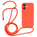 斜背掛繩液態矽膠手機殼，適用於 iPhone 16 Pro Max、iPhone 16 Pro、iPhone 16 Plus