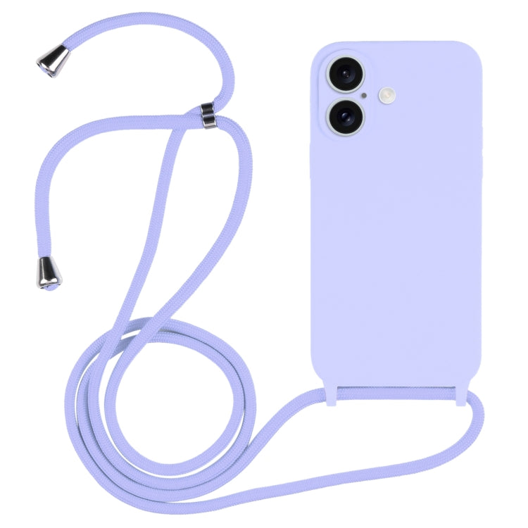 斜背掛繩液態矽膠手機殼，適用於 iPhone 16 Pro Max、iPhone 16 Pro、iPhone 16 Plus