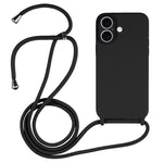 斜背掛繩液態矽膠手機殼，適用於 iPhone 16 Pro Max、iPhone 16 Pro、iPhone 16 Plus