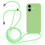斜背掛繩液態矽膠手機殼，適用於 iPhone 16 Pro Max、iPhone 16 Pro、iPhone 16 Plus