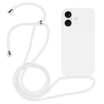 斜背掛繩液態矽膠手機殼，適用於 iPhone 16 Pro Max、iPhone 16 Pro、iPhone 16 Plus