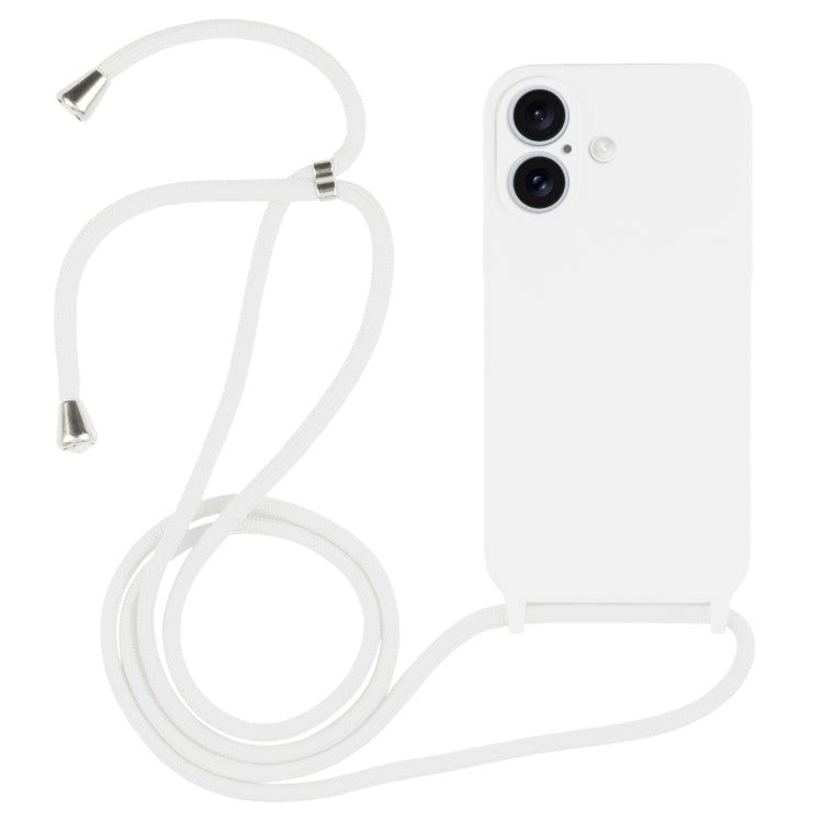 斜背掛繩液態矽膠手機殼，適用於 iPhone 16 Pro Max、iPhone 16 Pro、iPhone 16 Plus