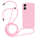 斜背掛繩液態矽膠手機殼，適用於 iPhone 16 Pro Max、iPhone 16 Pro、iPhone 16 Plus