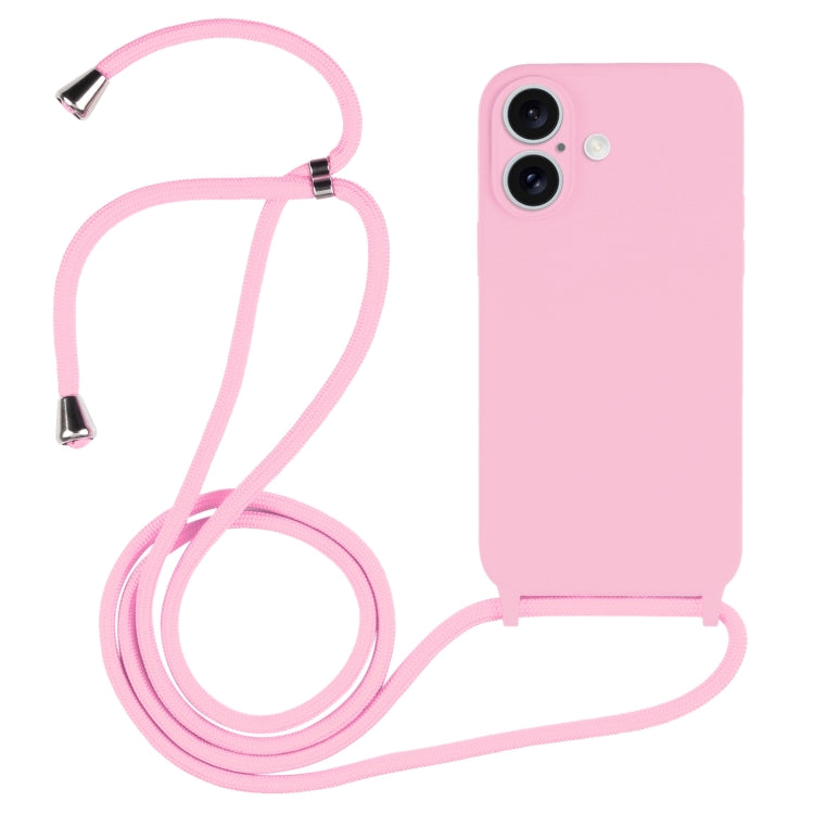 斜背掛繩液態矽膠手機殼，適用於 iPhone 16 Pro Max、iPhone 16 Pro、iPhone 16 Plus
