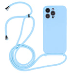 斜背掛繩液態矽膠手機殼，適用於 iPhone 16 Pro Max、iPhone 16 Pro、iPhone 16 Plus