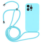斜背掛繩液態矽膠手機殼，適用於 iPhone 16 Pro Max、iPhone 16 Pro、iPhone 16 Plus