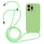 斜背掛繩液態矽膠手機殼，適用於 iPhone 16 Pro Max、iPhone 16 Pro、iPhone 16 Plus