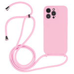 斜背掛繩液態矽膠手機殼，適用於 iPhone 16 Pro Max、iPhone 16 Pro、iPhone 16 Plus