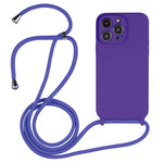 斜背掛繩液態矽膠手機殼，適用於 iPhone 16 Pro Max、iPhone 16 Pro、iPhone 16 Plus
