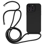 斜背掛繩液態矽膠手機殼，適用於 iPhone 16 Pro Max、iPhone 16 Pro、iPhone 16 Plus