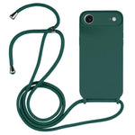 斜背掛繩液態矽膠手機殼，適用於 iPhone 17 Pro Max、iPhone 17 Pro、iPhone 17、iPhone Air