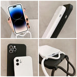 斜背掛繩液態矽膠手機殼，適用於 iPhone 17 Pro Max、iPhone 17 Pro、iPhone 17、iPhone Air