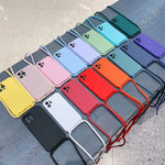 斜背掛繩液態矽膠手機殼，適用於 iPhone 17 Pro Max、iPhone 17 Pro、iPhone 17、iPhone Air
