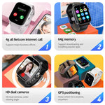 UNIWA X1S 1.9 吋 IP67 防水 4G Android 8.1 雙鏡頭智慧手錶，支援體溫測量，1G+8G，2G+16G