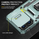 裝甲 PC + TPU 鏡頭保護手機殼，適用於 iPhone 16 Pro、iPhone 16 Plus、iPhone 16、iPhone 15 Pro Max、iPhone 15 Pro、iPhone 15 Plus