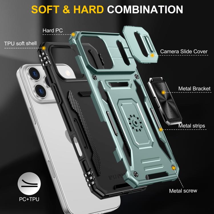裝甲 PC + TPU 鏡頭保護手機殼，適用於 iPhone 17e / 16e、iPhone 17 Pro Max、iPhone 17 Pro、iPhone 17、iPhone Air、iPhone 16 Pro Max