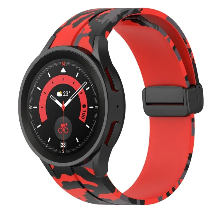 磁性扣迷彩矽膠錶帶，適用於 Samsung Galaxy Watch5 / 5 Pro / Watch 4 / 4 Classic