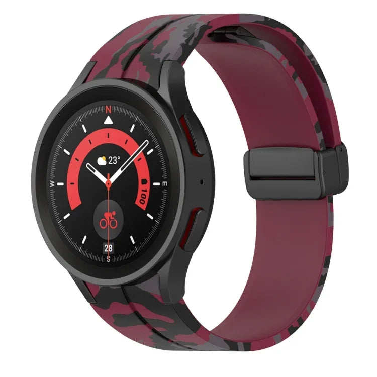 磁性扣迷彩矽膠錶帶，適用於 Samsung Galaxy Watch5 / 5 Pro / Watch 4 / 4 Classic