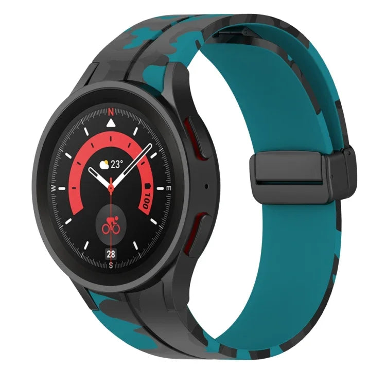 磁性扣迷彩矽膠錶帶，適用於 Samsung Galaxy Watch5 / 5 Pro / Watch 4 / 4 Classic