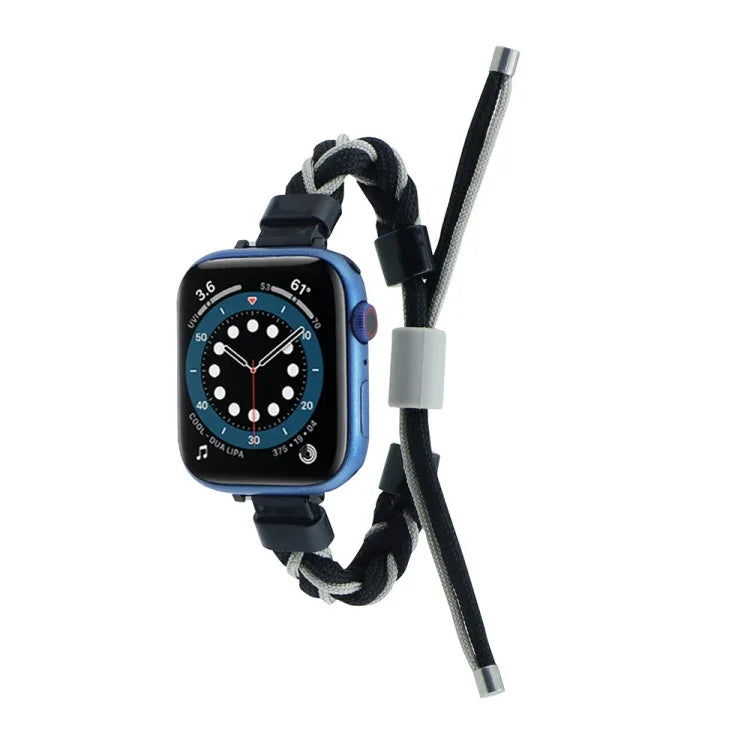 矽膠豆編織尼龍錶帶，適用於 Apple Watch 42mm，適用於 Apple Watch 38mm