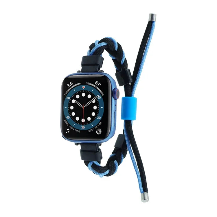 矽膠豆編織尼龍錶帶，適用於 Apple Watch 42mm，適用於 Apple Watch 38mm