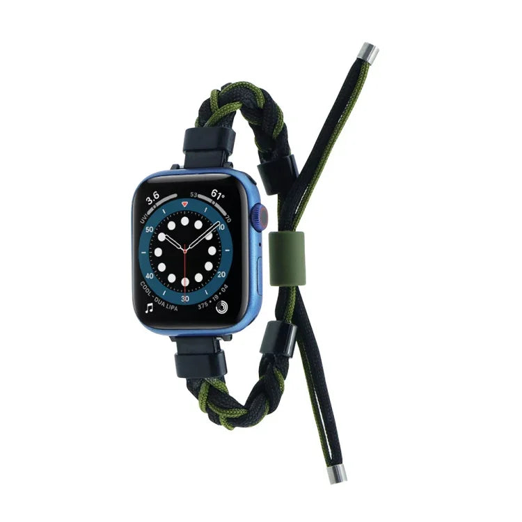 矽膠豆編織尼龍錶帶，適用於 Apple Watch 42mm，適用於 Apple Watch 38mm