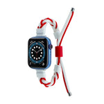 矽膠豆編織尼龍錶帶，適用於 Apple Watch 42mm，適用於 Apple Watch 38mm