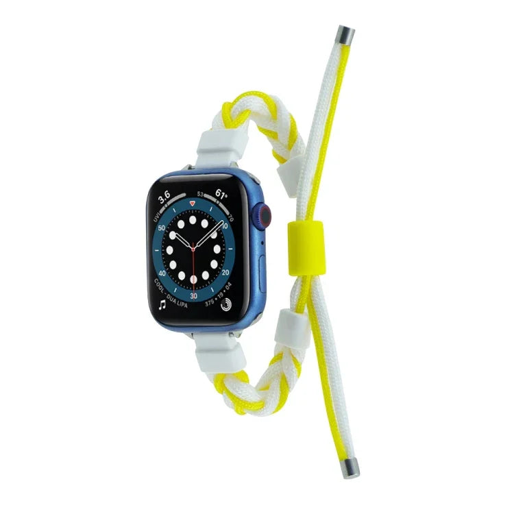 矽膠豆編織尼龍錶帶，適用於 Apple Watch 42mm，適用於 Apple Watch 38mm