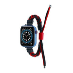 矽膠豆編織尼龍錶帶，適用於 Apple Watch 42mm，適用於 Apple Watch 38mm