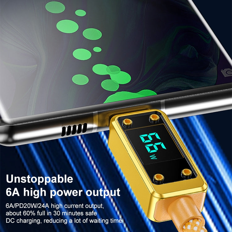 WK WDC-08 PD 20W USB-C/Type-C 轉 8 Pin 數字顯示數據線，長度：1米，WDC-08