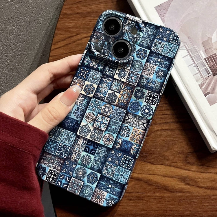 Painted Pattern Precise Hole PC Phone Case, For iPhone 14