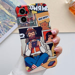 Painted Pattern Precise Hole PC Phone Case, For iPhone 11