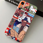 Painted Pattern Precise Hole PC Phone Case, For iPhone X / XS