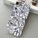 Painted Pattern Precise Hole PC Phone Case, For iPhone X / XS