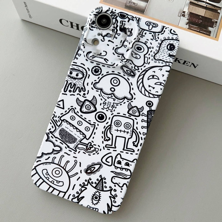 Painted Pattern Precise Hole PC Phone Case, For iPhone XR
