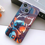 Painted Pattern Precise Hole PC Phone Case, For iPhone 15 Plus