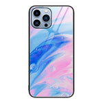 大理石紋玻璃保護手機殼，適用於 iPhone 17 Pro Max、iPhone 17 Pro、iPhone 17、iPhone Air、iPhone 15 Pro Max、iPhone 15 Pro