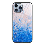 大理石紋玻璃保護手機殼，適用於 iPhone 17 Pro Max、iPhone 17 Pro、iPhone 17、iPhone Air、iPhone 15 Pro Max、iPhone 15 Pro