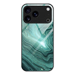 大理石紋玻璃保護手機殼，適用於 iPhone 17 Pro Max、iPhone 17 Pro、iPhone 17、iPhone Air、iPhone 15 Pro Max、iPhone 15 Pro