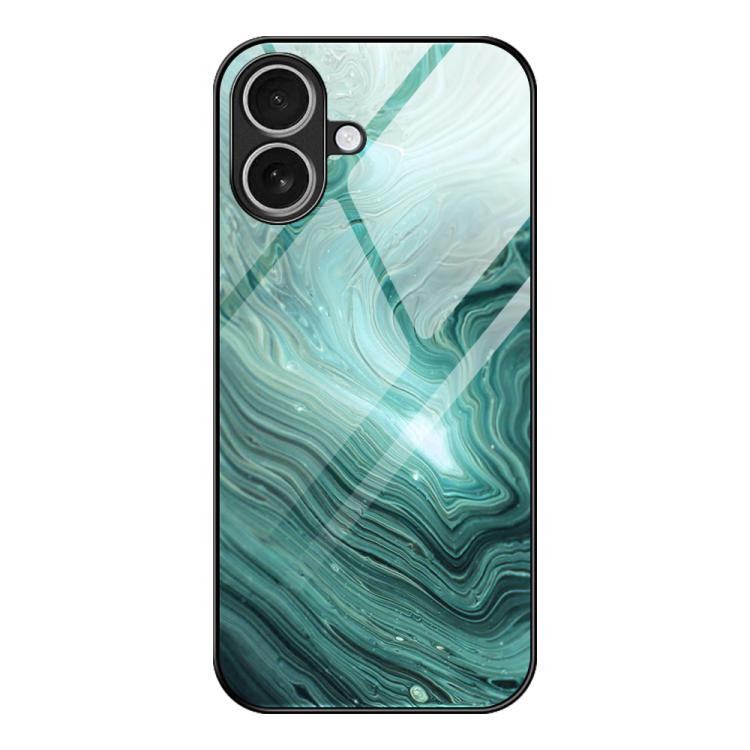 大理石紋玻璃保護手機殼，適用於 iPhone 17 Pro Max、iPhone 17 Pro、iPhone 17、iPhone Air、iPhone 15 Pro Max、iPhone 15 Pro