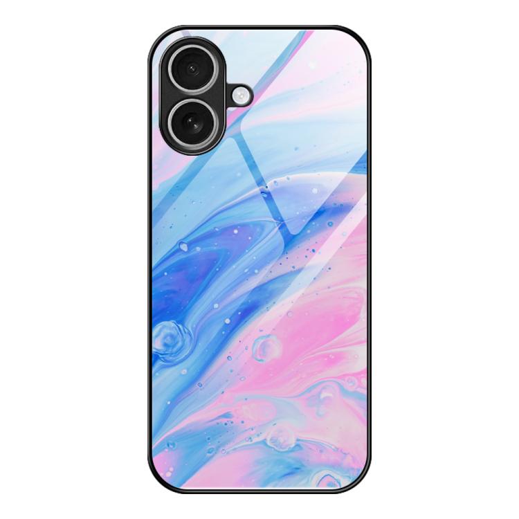 大理石紋玻璃保護手機殼，適用於 iPhone 17 Pro Max、iPhone 17 Pro、iPhone 17、iPhone Air、iPhone 15 Pro Max、iPhone 15 Pro
