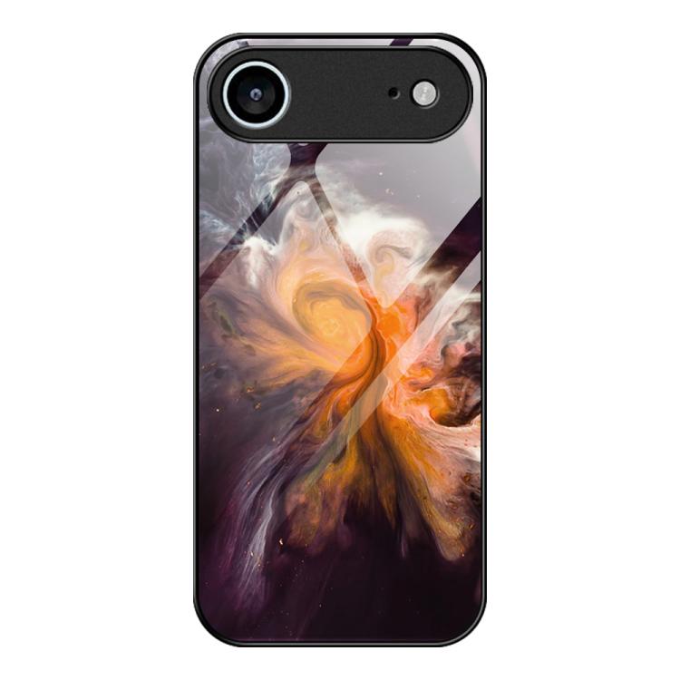 大理石紋玻璃保護手機殼，適用於 iPhone 17 Pro Max、iPhone 17 Pro、iPhone 17、iPhone Air、iPhone 15 Pro Max、iPhone 15 Pro