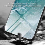 大理石紋玻璃保護手機殼，適用於 iPhone 17 Pro Max、iPhone 17 Pro、iPhone 17、iPhone Air、iPhone 15 Pro Max、iPhone 15 Pro