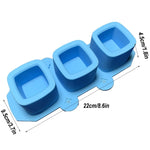 3 Cups Love Ice Tray Silicone Mold Succulent Plaster Mold, Random Color Delivery
